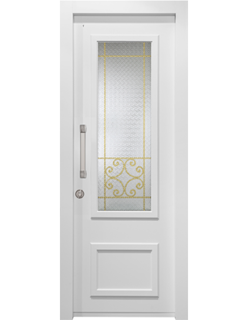 דלת כניסה לבנה דגם גאיה