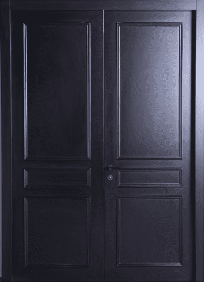 דלת כפולה שחורה - רב בריח
